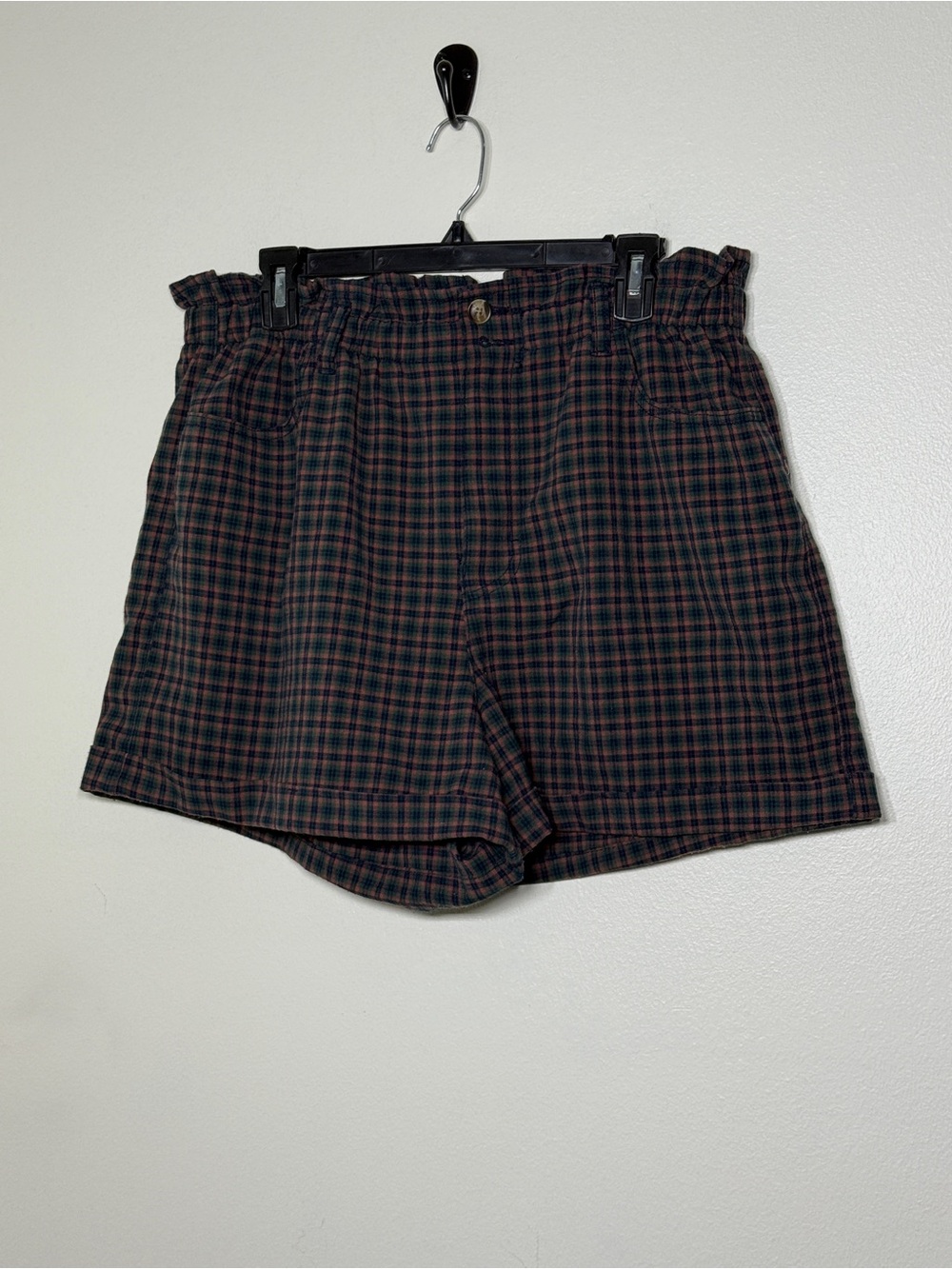 American Eagle Plaid High-Waisted Shorts - Size 16